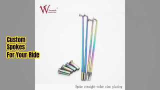 Raios e bicos personalizados para motocicleta