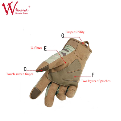Luvas de motocicleta Camuflagem Cor Poliéster macio