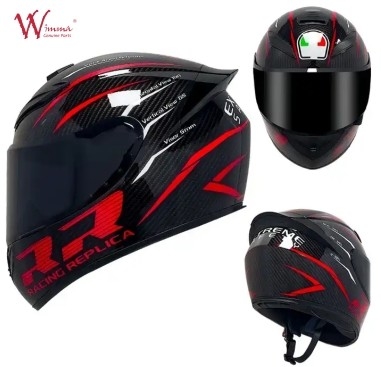 capacete de motocicleta de rosto cheio com design aerodinâmico e comunicação Bluetooth integrada
