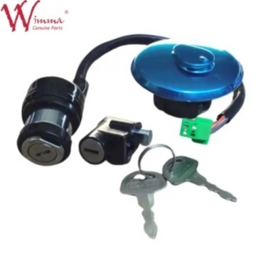 GN125 2 Chaves Bloqueio do banco do tanque de combustível de gasolina Bloqueio completo Conjunto de bloqueio Comutador de ignição para Suzuki GN125 GN125H 1982-2001
