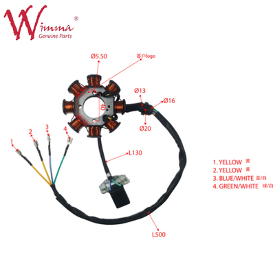 Motor Magneto Stator bobina Stator Comp Peças sobressalentes Acessórios XY200GY6 Wimma cobre