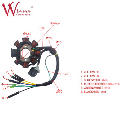 Coil de estátor magnético Peças elétricas completas de motocicleta SKR200S Wimma Alta qualidade
