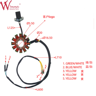 Motocicleta Stator Magnético bobina Stator Comp DY200WOLF Boa qualidade 8 pólo